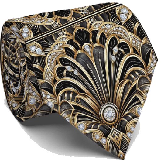 Gentleman's Tie | Art Deco Faux Diamond Neck Ties ネクタイ