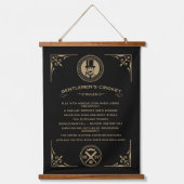 Gentlemans Victorian Cricket Rules Art 吊り下げ型タペストリー (正面)