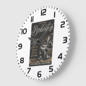 Gentlemen’s Barbershop Retro Haircuts Shaves ラージ壁時計 (傾斜)