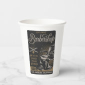Gentlemen’s Barbershop Retro Haircuts Shaves 紙コップ (正面)