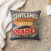 Gentlemen Start Your Praises – Christian Retro クッション (ブランケット)