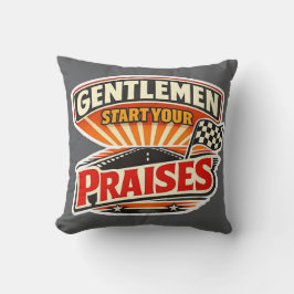 Gentlemen Start Your Praises – Christian Retro クッション
