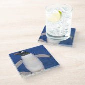 GentooのペンギンのPygoscelisのパプアの)港 ガラスコースター (アングル)