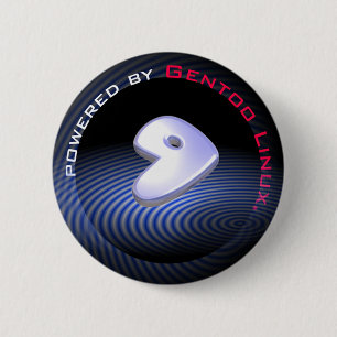 GentooのLinuxによって動力を与えられる 缶バッジ