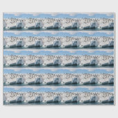 Gentooペンギン南極アイスバーグプレイタイム ラッピングペーパー (フラット)