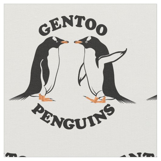 Gentooペンギン ファブリック (クローズアップ)