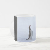 Gentooペンギン フロストグラスマグカップ (正面左)