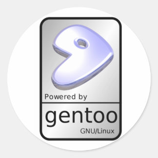 Gentoo Linuxステッカー ラウンドシール