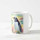 Gentoo Penguin 111024AREF106 - Watercolor コーヒーマグカップ (正面右)