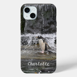 Gentoo Penguin & Friends Waterfall Zoo Scotland iPhone 15 Miniケース