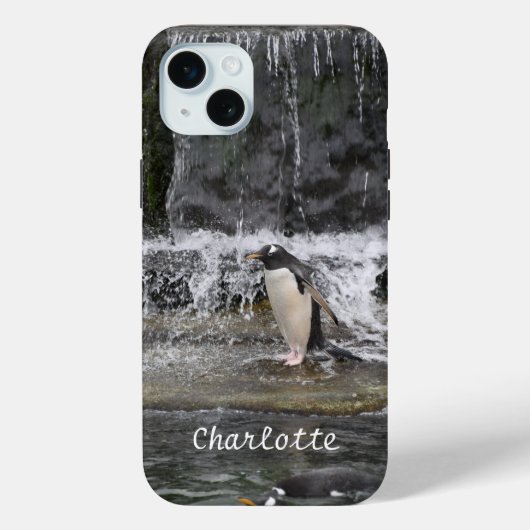 Gentoo Penguin & Friends Waterfall Zoo Scotland Case-Mate iPhoneケース (裏面)