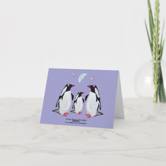 Gentoo Penguin Greetings Card シーズンカード (裏面)