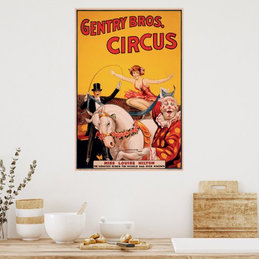 Gentry Bros. Circus ポスター (キッチン)