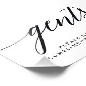 Gentsの結婚バスルームのサインあなたのサイズを選択 フォトプリント (角)
