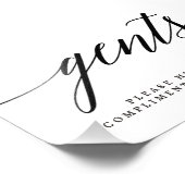 Gentsの結婚バスルーム記号EDITABLE COLOR MSC フォトプリント (角)