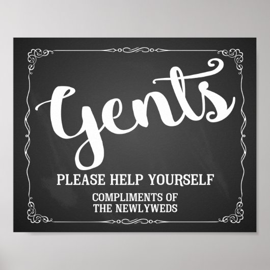 Gentsトイレの看板 – トイレタリーのバスケットサイン ポスター (正面)