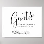 Gentsトイレの看板 – トイレタリーモダン ポスター (正面)