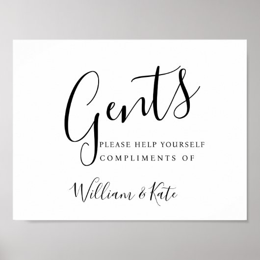 Gentsトイレの看板 – トイレタリーモダン ポスター (正面)