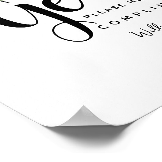 Gentsトイレの看板 – 化粧品の国の緑 ポスター (角)