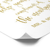 Gentsバスルームグリッター8x10結婚のサイン ポスター (角)