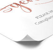 Gentsバラ金ゴールドバスルーム結婚バスケットズサイン ポスター (角)