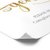 Gents金ゴールドバスケットサイネージ |の結婚サイン ポスター (角)