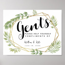 Gents restroom sign -toiletries country Crystal ポスター