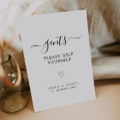 Gents Room Sign Template, Minimalist Wedding Sign 招待状