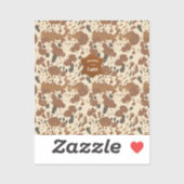 Genuine 100% Latte | Cowhide Coffee Aesthetic シール (シート)