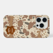Genuine 100% Latte | Cowhide Coffee Aesthetic iPhoneケース (裏面横)