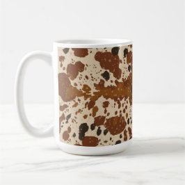 Genuine 100% Latte Cowhide Pattern Mug | Neutral  コーヒーマグカップ