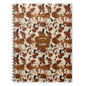 Genuine 100% Latte Cowhide Pattern | Neutral  ノートブック (正面)