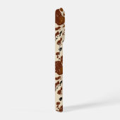 Genuine 100% Latte Cowhide Pattern | Neutral iPhoneケース (右側面)