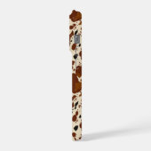 Genuine 100% Latte Cowhide Pattern | Neutral iPhoneケース (左側面)