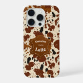 Genuine 100% Latte Cowhide Pattern | Neutral iPhoneケース (裏面)