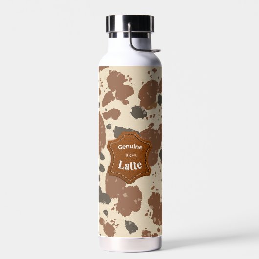 Genuine 100% Latte Mug | Cowhide Coffee Aesthetic ウォーターボトル (左面)