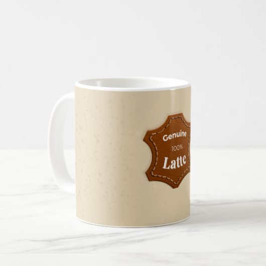 Genuine 100% Latte Neutral Pattern Mug コーヒーマグカップ (正面左)