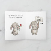 Genuine Apology Minimalist Greeting Card カード (内部)