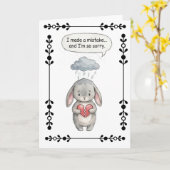 Genuine Apology Minimalist Greeting Card カード (黄色い花)