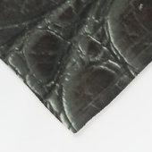 Genuine black alligator leather texture, close up  フリースブランケット (角)