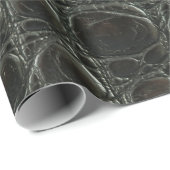 Genuine black alligator leather texture, close up  ラッピングペーパー (ロールコーナー)