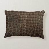 Genuine brown alligator leather, close up to show アクセントクッション (裏面)