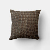 Genuine brown alligator leather, close up to show  クッション (裏面)