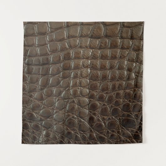 Genuine brown alligator leather, close up to show  タペストリー (正面)