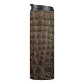 Genuine brown alligator leather, close up to show  タンブラー (回転右)