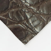 Genuine brown alligator leather, close up to show  フリースブランケット (角)