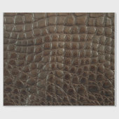 Genuine brown alligator leather, close up to show ラッピングペーパー (フラット)