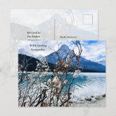 Genuine Condolences Quote Mountain View Postcard ポストカード (正面/裏面)