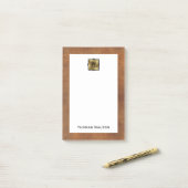 Genuine Leather Look Monogram Name ポストイット (デスク上)