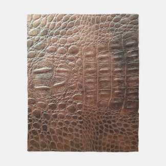Genuine leather texture backgroundr close-up, embo フリースブランケット
